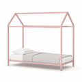 Kinder-Hausbett Metall Rosa 200x90 cm