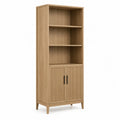Eichenholz Bücherregal mit Türen 180cm