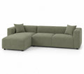 Ecksofa Textil L-Form 240x160x85 cm Grün