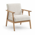 Polstersessel Beige Eichenholz 78x70x86 cm