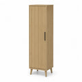 Eichenholzschrank mit einer Tür in Beige 190cm
