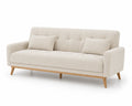 Sofa aus Cordstoff mit Holzbeinen in Beige